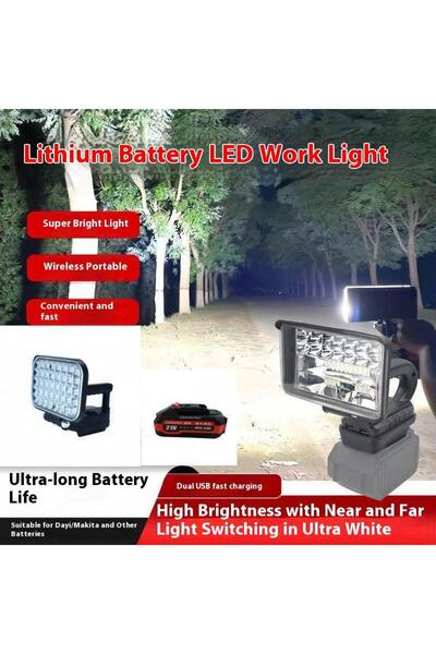 Choice قطعة واحدة من كشاف LED لاسلكي محمول مقاس 3 بوصات للاستخدام الخارجي وصيد الأسماك في حالات الطوارئ مع بطارية ليثيوم