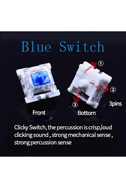 Choice 110pcs Clicky Blue Outemu Mechanical Keyboard Switches 3Pin Dustproof Linear Tactile Clicky Silent D