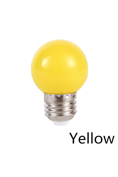 Choice 10 قطع/مجموعة من مصابيح LED الملونة الصفراء G45 E27 3 وات 220 فولت موفرة للطاقة لتزيين عيد الميلاد