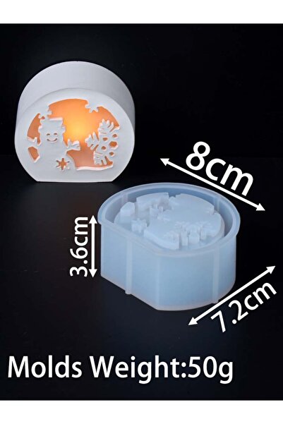 Choice 02 حامل شموع عيد الميلاد على شكل دائري من السيليكون بتصميم مجوف لعيد ا...