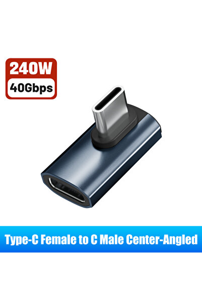 Choice محول USB C إلى C من Mid-Elbow بقوة 240 واط، 40 جيجابت في الثانية، 8K، ...