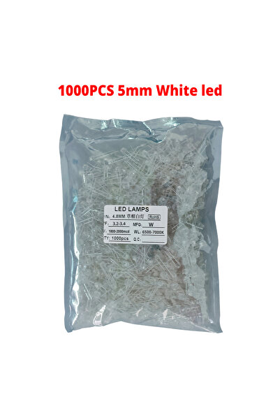 Choice أبيض 1000 قطعة Min F5 5 مم قبعة من القش صمام ثنائي باعث للماء شفاف فائ...