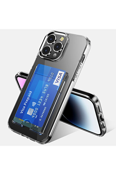 Choice حافظة هاتف شفافة فاخرة مزودة بفتحة للبطاقات لهاتف iPhone 15Pro Max