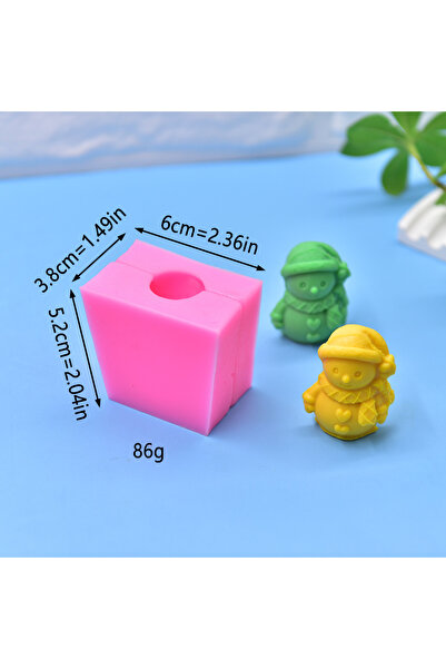 Choice قالب سيليكون على شكل رجل ثلج لعيد الميلاد، قالب ثلاثي الأبعاد لديكور س...