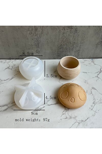 Choice1 قالب سيليكون على شكل جرة شمعة لطيفة 02 مصنوع يدويًا من جص إيبوكسي كري...