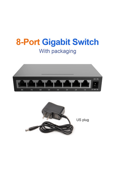 Choice 8 Port US-PLUG 5/8 Ports Gigabit Ethernet Switch 10/100/1000Mbps Inter...