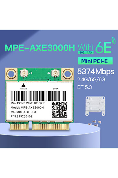 Choice بطاقة شبكة واي فاي 6E AXE3000H WiFi 6E AX210 Mini PCI-E واي فاي BT 5.3 ثلاثي النطاق 2.4G/5G/6Ghz 802.11AX 53