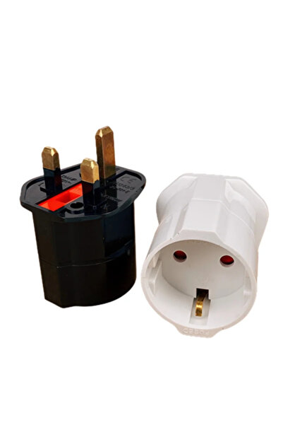 Choice White EU TO UK 1PCs European 2 pin to UK 3 pin plug adaptor euro travel shipment adapter
