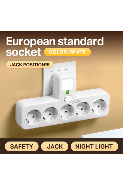 Choice 8028 قابس الطاقة الرئيسي للوحة الطاقة البيضاء للاتحاد الأوروبي، مع مفت...