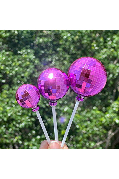 Choice مجموعة من 12 قطعة من زينة كعكة كرة الديسكو الذهبية، زينة كب كيك براقة ...