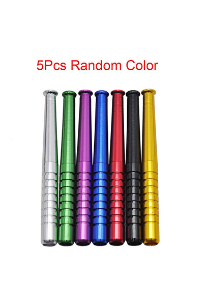 Choice 5 قطع من أنابيب مضرب البيسبول المصنوعة من سبائك الألومنيوم الإبداعية بألوان عشوائية، صغيرة محمولة معدنية صغيرة