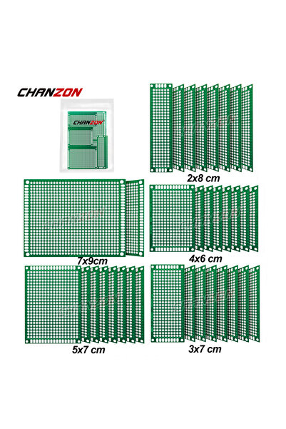 Choice 34 قطعة من لوحة PCB مزدوجة الجوانب مطلية بالقصدير (2 × 8، 3 × 7، 4 × 6...