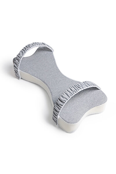 Choice وسادة نوم قطنية ناعمة وبطيئة الارتداد من 53x23x8 سم رمادية اللون مزودة...