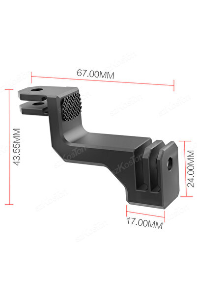 Choice محول تثبيت ذراع تعديل عمودي لكاميرا الحركة باللون الأسود لكاميرا Gopro...