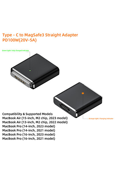 Choice محول USB-C إلى magsafe3 CX HS متوافق مع محول الشحن المغناطيسي magsafe3...