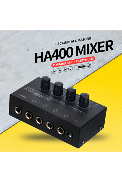 Choice مضخم صوت ستيريو صغير الحجم للغاية HA400 بمقبس الاتحاد الأوروبي مزود بأربع قنوات ومضخم صوت صغير لسماعات الرأس مع طاقة إعلانية