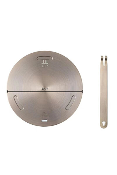 Choice لوحة توزيع حرارة من الفولاذ المقاوم للصدأ مقاس 20 سم لمواقد الغاز - مح...