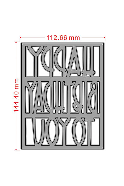 Choice Light Grey 2024 New Metal Cutting Dies Happy Birthday Coverplate Die S...