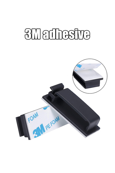 Choice black 10pc Fc-30 Wire Fixing Clip Adhesive Cable Tray Clip Adhesive Fixing Clip 3/m Adhesive Wire Fi