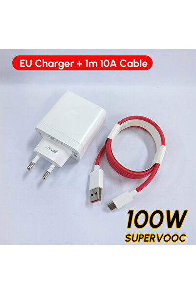 Oneplus EU and 1m Cable Charger Original 100W 80W USB Adapter SUPERVOOC Type C 10A Cable For Oppo F
