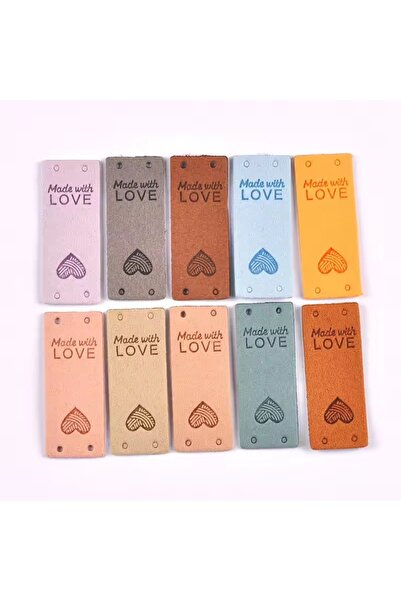 Choice mix-20pcs 20Pcs 5x1.5cm Multicolor Rectangle Heart Leather Labels For ...