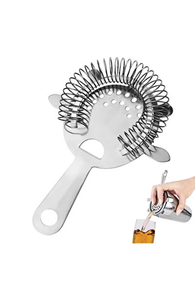 choice2 1 pcs silver Strainer Stainless Steel Bar Strainer Multifunction Stra...