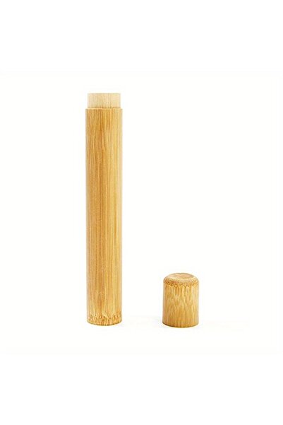 Choice 1 قطعة - 19 سم 1 قطعة علبة فرشاة أسنان من الخيزران أنبوب من الخيزران ل...