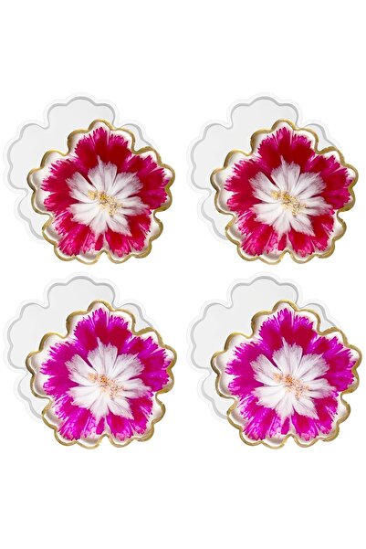 Choice 4 قطع - قالب زهرة صغيرة على شكل زهرة مقاس 4.7 بوصة من الراتينج، مناسب لتقليد العقيق بنفسك