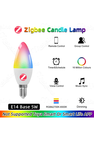 Choice نعم قاعدة E14 Zigbee 5W Zigbee 3.0 مصابيح LED ذكية E27 B22 E14 GU10 تع...