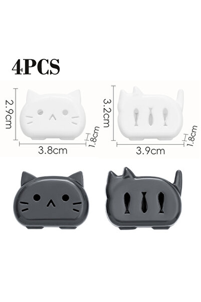 Choice 4 قطع 4/8 قطع أغطية واقية لرأس فرشاة الأسنان على شكل قطة غطاء واقي لفرشاة الأسنان للسفر والتخييم