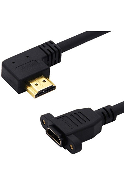 BSN كابل تمديد HDMI يسار 15 سم 2.0 فولت 4K*2K بزاوية 90 درجة من ذكر إلى أنثى ...