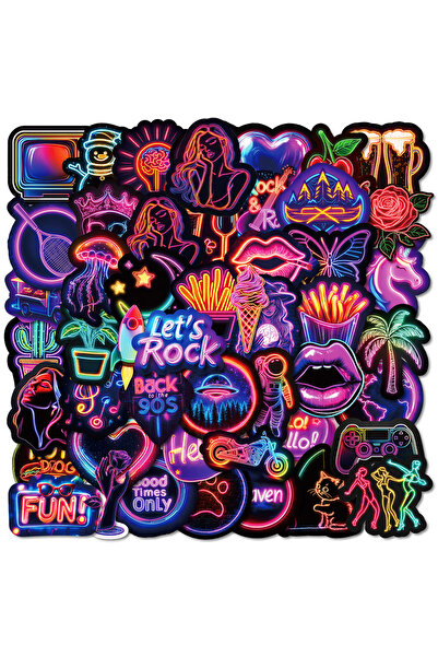 choice2 50 قطعة 10/30/50 قطعة ملصقات ضوء نيون رائعة ومضحكة ملصقات جمالية ألعا...