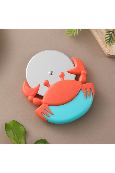 Choice 1 قطعة من قاطعة البيتزا المتينة على شكل سرطان البحر، عجلات دائرية مبتكرة، هزاز بيتزا حاد، قطاعة عجين يدوية