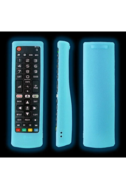 Choice غطاء واقٍ مقاوم للصدمات لجهاز التحكم عن بعد للتلفزيون، لون أزرق مضيء، ...