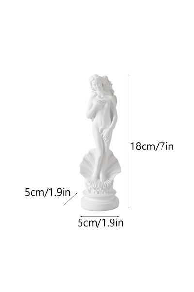 Choice تمثال أفروديت أبيض نقي 18 سم من الراتنج الأبيض المنحوت اليوناني ميلاد ...