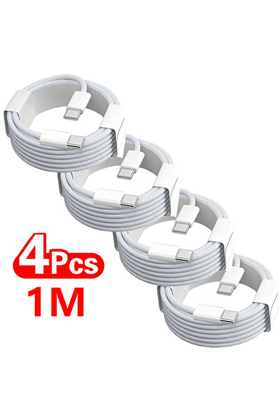 Choice 4 قطع 1 متر 4 قطع كابل USB C إلى USB C 100 واط كابل شحن سريع يدعم الشح...