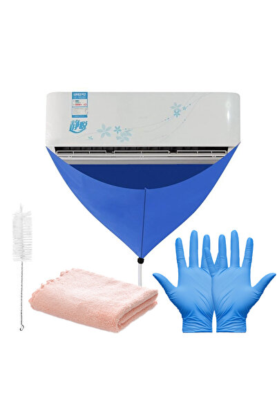 Choice Blue Universal Air Conditioner Cleaning Kit 4-Piece Leak-Proof Water Collection Bag Cover Tool Set f