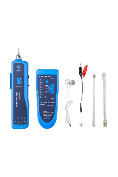 Kebidumei Blue Network Cable Tester LAN Telephone Wire Tracker Diagnose Tone Tracer for STP UTP Cat5 Cat6 RJ45