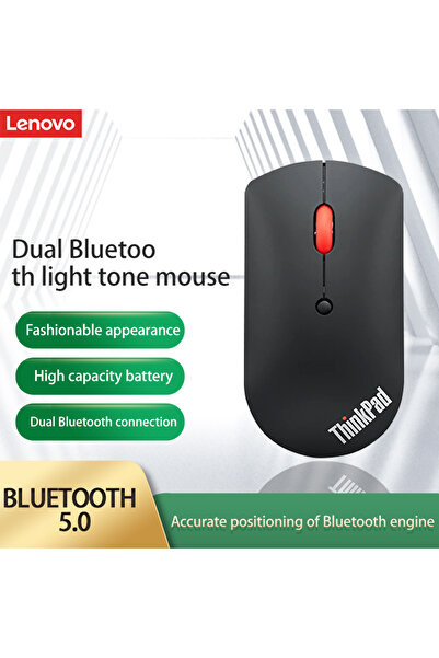 LENOVO black Wireless Mouse ThinkPad Wireless Mouse 4Y50X88822 Mouse Dual Bluetooth Office Mouse Laser ...