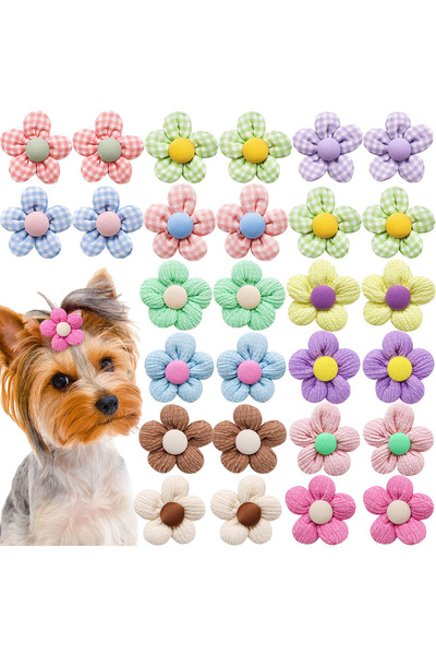 Choice كما هو موضح في الصورة، 10 قطع من إكسسوارات شعر الحيوانات الأليفة على ش...