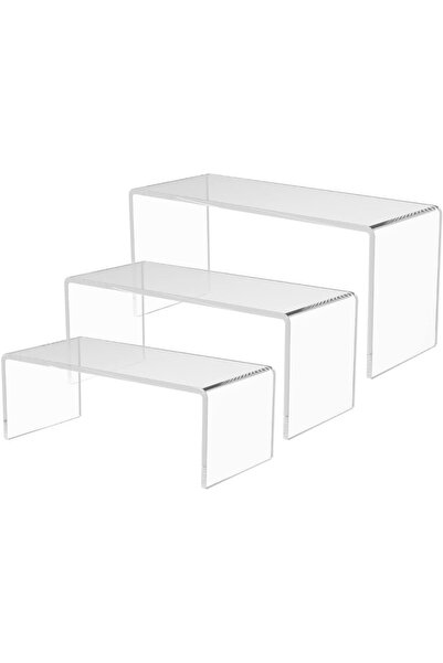 Choice 01 3Pc Clear Acrylic Display Stand Cosmetic Bag Jewelry Cup Holder for...
