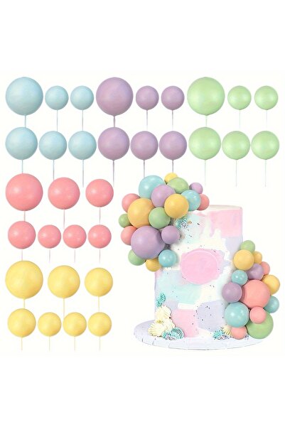 Choice مجموعة من 20 قطعة من أغطية تزيين الكيك البلاستيكية متعددة الألوان، 5 أ...