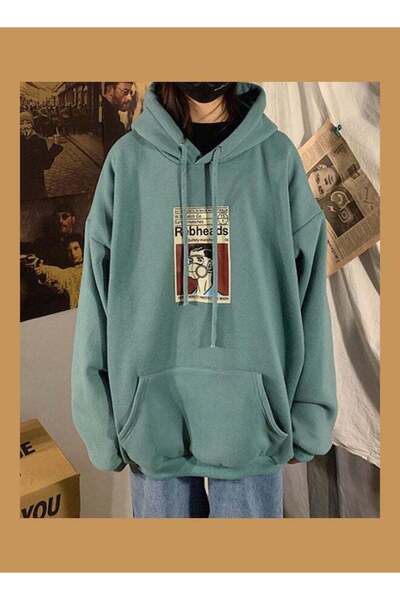 Generic Printed Hoodie - Green