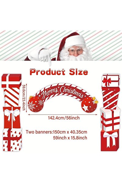 Choice لافتة باب معلقة من الياقوت الأزرق العميق لعيد الميلاد، زينة عيد ميلاد سعيد للمنزل، صندوق هدايا للمهرجان مقاس Xm