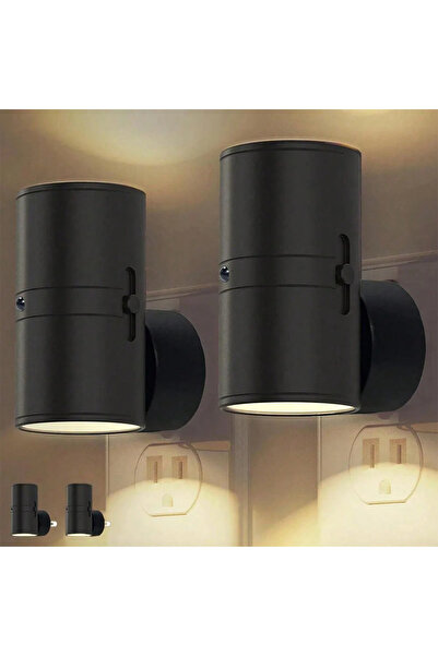 Choice مصباح LED جداري دافئ من قطعتين مزود بمستشعر سطوع قابل للتعديل من الغسق إلى الفجر، يُستخدم لـ