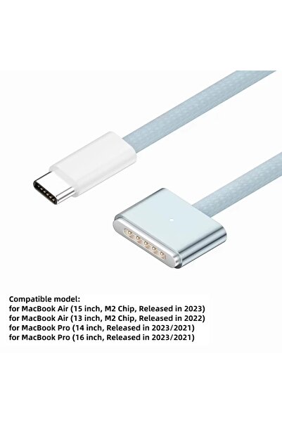 Choice كابل شحن مغناطيسي Magsaf3 متوافق مع magsafe3-TLS، كابل شحن USB-C إلى m...