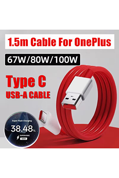 Choice كابل SuperVOOC Type C بطول 1.5 متر وقوة 100 واط و80 واط و67 واط لهاتف ...