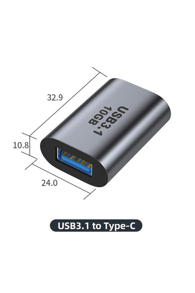 Choice 1pcs USB A F to Type C F USB C 3.1 Adapter OTG 10Gbps Fast Data Transfer Type-C 3A Charging Converte