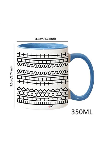 Choice 300ml Blue ceramic cup Drinking Cup Ins Style Coffee Cup Coffee Milk T...