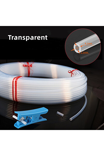 choice2 أنبوب PTFE شفاف 4M 2x4 مم 1/2/4M Bowden Extruder لرأس J Hotend V5 V6 1.75 مم قطر داخلي للخيوط 2 مم